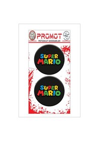 Resim Süper Mario Tasarımlı 3d Kabartmalı Damla Logo Sticker 5cm 01 