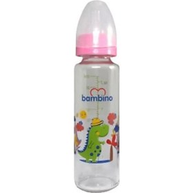 Resim Bambino B014 Cam Biberon 225 ml Pembe 