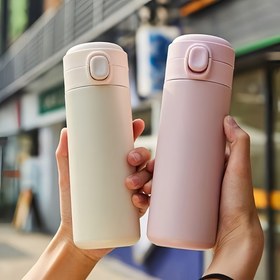 Resim Yalıtımlı Tumbler - Bounce Kapaklı Yüksek Kaliteli Mercan Şekilli Su Şişesi, Paslanmaz Çelik, Çift Duvarlı, Ofis, Araba ve Seyahat İçin Taşınabilir, Öğrenciler, Ofis Çalışanı, Seyahatçi İçin İdeal | Modern Su Şişesi | Dayanıklı Su Kapları, Su Şişesi 