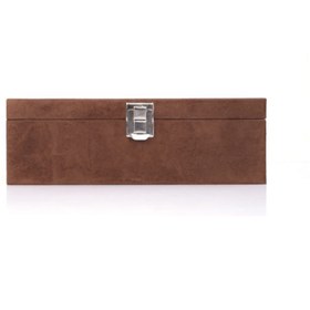 Resim STAND MARKET Saat Kutusu 9'lu Alcantara Kahve 