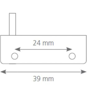 Resim Badem10 Cam Tutucu Etejer U Tipi Cam Raf Ahşap Menteşesi Nikel (4 Adet) 