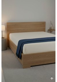 Resim %100 Pamuk Ranforce Premium Çift Kişilik Çarşaf - Krem Krem 