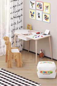 Resim MİRACLE 3D Çocuk Oyun Etkinlik Çalışma Masası Ve Sandalye, Aktivite Masası 