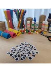 Resim 1.5 Cm Oynar Göz 50'li Paket Hobi, Amigurumi Ve El Yapımı Ürünler İçin 