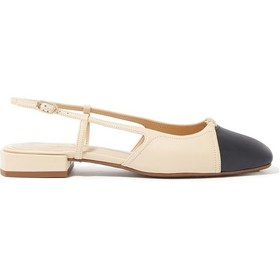 Resim Sam Edelman Kara Slingback Düz Ayakkabılar Babet Krem 