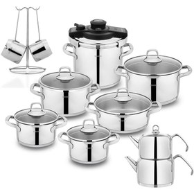 Resim Schafer 1S3513-29001-INX01 Jewel Çelik Çeyiz Seti-18 Parça-Inox 