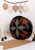 Resim Şok Fiyat Açılışa Özel %50 Off! Art Deco El Yapımı Hakiki Deri Orijinal Bohem Ottoman Puf Minder60cm 