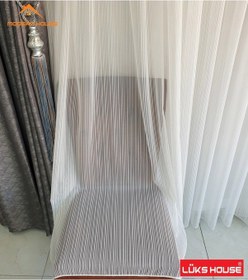 Resim Lüks Dalga Zincir Çizgili Kurşunlu Tül Perde - Modern House 