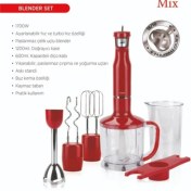 Resim Kırmızı Hot Mix Blender Seti, Pratik ve Şık Mutfak Arkadaşınız! 