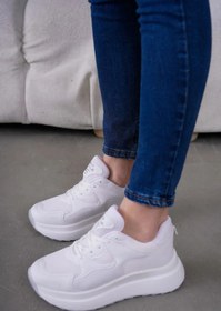 Resim Dark Shoes Kadın Ortopedik Rahat Günlük Beyaz Spor Ayakkabı 