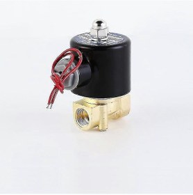 Resim Gaz İçin 3/8" Solenoid Valf Normalde Kapalı Pirinç Solenoid Valf 24v 12v 220v 110v 3/8 110vac Vıton-seal Bsp 