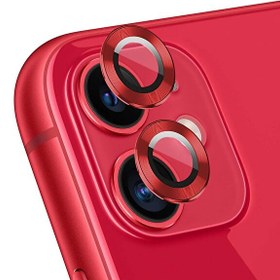 Resim Microsonic Apple Iphone 11 Tekli Kamera Lens Koruma Camı Kırmızı Microsonic