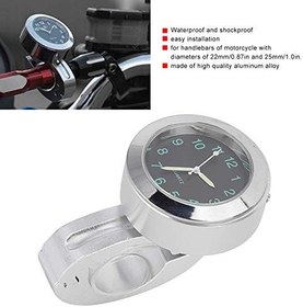 Resim Motosiklet Gidon Kadranlı Saat İzle Su Geçirmez Darbeye Dayanıklı Kolay Zaman Için Gümüş Alüminyum Alaşım 