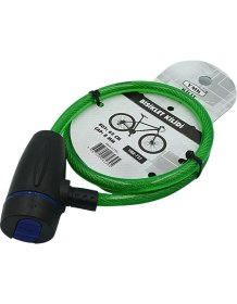 Resim Yuma Kilit Yuma Kablolu Bisiklet Kilidi Anahtarlı Yeşil ( Boy : 66CM-ÇAP : 8mm ) 