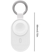 Resim Iwatch Manyetik Şarj İçin 1200mah Güç Bankası Taşınabilir Şarj Beyaz - Siyah 