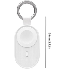 Resim Iwatch Manyetik Şarj İçin 1200mah Güç Bankası Taşınabilir Şarj Beyaz - Siyah 