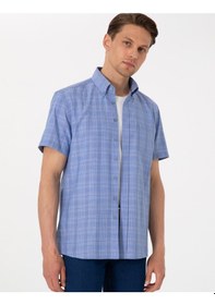 Resim Pierre Cardin Erkek Mavi Gömlek Kısa Kollu 50307083-vr036 Mavi 