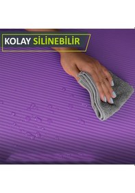Resim 10 Mm Kalınlıkla Konforlu Pilates Minderi Ve Taşıma Çantası - 180x60 Cm Egzersiz Için Ideal Altın 