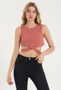 Resim ESPİNA Kadın Bantlı Crop Bluz 