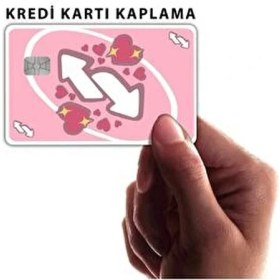 Resim Uno Reverse Kart Pembe Tasarımlı Kredi Kartı Kaplama 