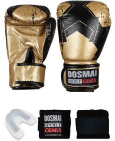 Resim Dosmai Lykia Boks Eldiveni Boks Dişlik Boks Bandaj Seti Altın 8oz Altın 