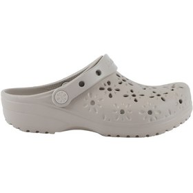 Resim Crocs Classic Floral Kadın Kahverengi Terlik 210927-214 Krem 