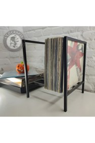 Resim MERZANA Metal Plaklık, Dergilik, Kitaplık, Plak Organizer 