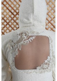 Resim Ada Gelin Bornoz Seti 5 Parça Dantelli Çeyizlik Bayan Bornoz Set 001 