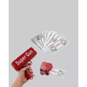 Resim Fta Ticaret Super Money Gun Para Saçma Tabancası Yüksek Atış Güçlü Kırmızı Model 