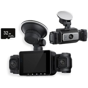 Resim Dream011 Kslmıma Hd 1080p Araç Kamerası 32gb Kartlı Siyah Ön Ve Yan Kayıt Geniş Açı 