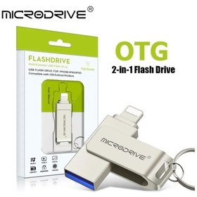 Resim MicroDrive 64 Gb İphone Lightning ve Usb 3.0 Metal Flash Bellek Çift Girişli 
