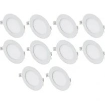 Resim 10 Adet 6 Watt Panel LED CT-5145 - Beyaz Alüminyum Kasa 