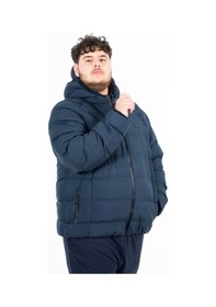 Resim Maraton Sportswear Büyük Beden Erkek Kapşonlu Uzun Kol Basic Lacivert Mont 21391-lacivert Lacivert 
