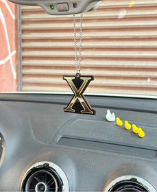 Resim 3dbaydesign X Dikiz Ayna Süsü (Siyah -Gold) 