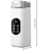 Resim Honeybeeshop Beyaz Usb Hızlı Şarjlı Taşınabilir Blender 4 Ayarlı Hız Akıllı Ekran 12 Bıçak Ev Ofis Seyahat 