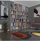 Resim Kenzlife Kitaplık Süper Ga 150 240 19 Crd 5 Katlı 3 Bölme Çift Bölme Opsiyonlu Ofis Mutfak Banyo Dolabı Arkalıksız Çok Renkli 