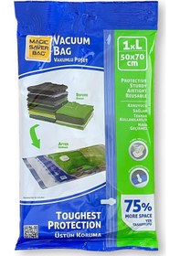 Resim Vakumlu Hurç Poşet L Beden 50x70 Cm Şefaf 