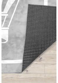 Resim Balonlu Gri Bambu Çocuk Halısı Gri 