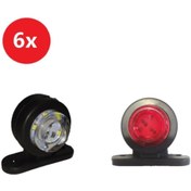 Resim hilalshops Mini Takoz Lamba 12 Ledli 6 Adet (kırmızı-beyaz) 