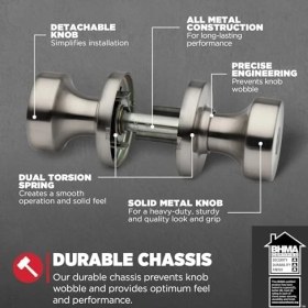 Resim Aesco 740 Psk Rdt 15S Pismo Anahtarlı Giriş Kapısı Topuzu, Akıllı Anahtar Güvenliği, Nikel, Yuvarlak 