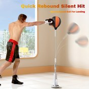 Resim 1 Adet Ayarlanabilir Yükseklikli Hız Topu - Hızlı Yeniden Başlatmalı, Taşınabilir (Yukarı/Aşağı) Boks, MMA, Tenis, Ev Spor Salonu için Duruş Reaksiyon Antrenman Topu - Tüm Fitness Seviyeleri İçin Stabilite Ekipmanı - Küçük Daireler İçin Alan Tasarrufu Sağlayan Tasarım, Dayanıklı Plastik Yapı 