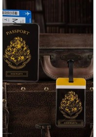 Resim Cinereplicas Harry Potter Hogwarts Pasaport Kılıfı Ve Valiz Etiketi Seti Kartlık Cüzdan Siyah 