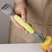 Resim 1 Adet Çok Amaçlı Limon Rendesi ve Sıkacağı - Yeşil Saplı, Paslanmaz Çelik Bıçak ile Kolay Narenciye Suyu ve Rendeleme, Mutfak Kullanımı İçin İdeal, Ergonomik Tasarım | Dayanıklı Renda Aksesuar 