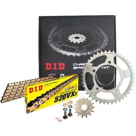 Resim Dıd Ktm Duke 125 Zincir Dişli Seti 2014-2020 X-ringli Zincir Gold Renk 