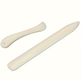 Resim 2 adet DIY Plastik İnek Kemiği Origami Bıçağı Taklit İnek Kemiği Origami Kazıyıcı Plastik Mektup Açma Bıçağı Kenar Düzeltici Kenar Aracı 