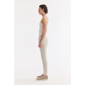 Resim AVVA Erkek Beyaz Kolsuz Basic Fitilli Regular Fit Atlet B001058 