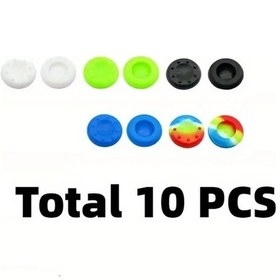 Resim Gaojunshop01 10 Parça Premium Silikon Joystick Kılıf Seti - Playstation Xbox Anti-kaygan 