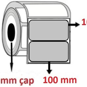 Resim Özsaraç Etiket 100 x 100 Silver Mat Etiket 300'Lü 