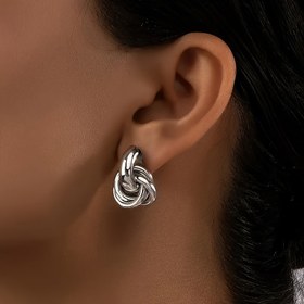 Resim Kadınlar İçin Şık Minimalist Spiral Tasarım - Günlük ve Resmi Takı, Hassas Açık Bej Renkli Güvenli Kapatma - Yıl Boyu Kullanım için Özel Günler ve Gündelik Küpeler 