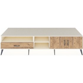 Resim Kronos Tv Ünitesi 3 Raflı Tek Çekmeceli 2 Kapaklı 220x59x51 Aytaşı-çam Atlas Çam/atlas Çam - Aytası 